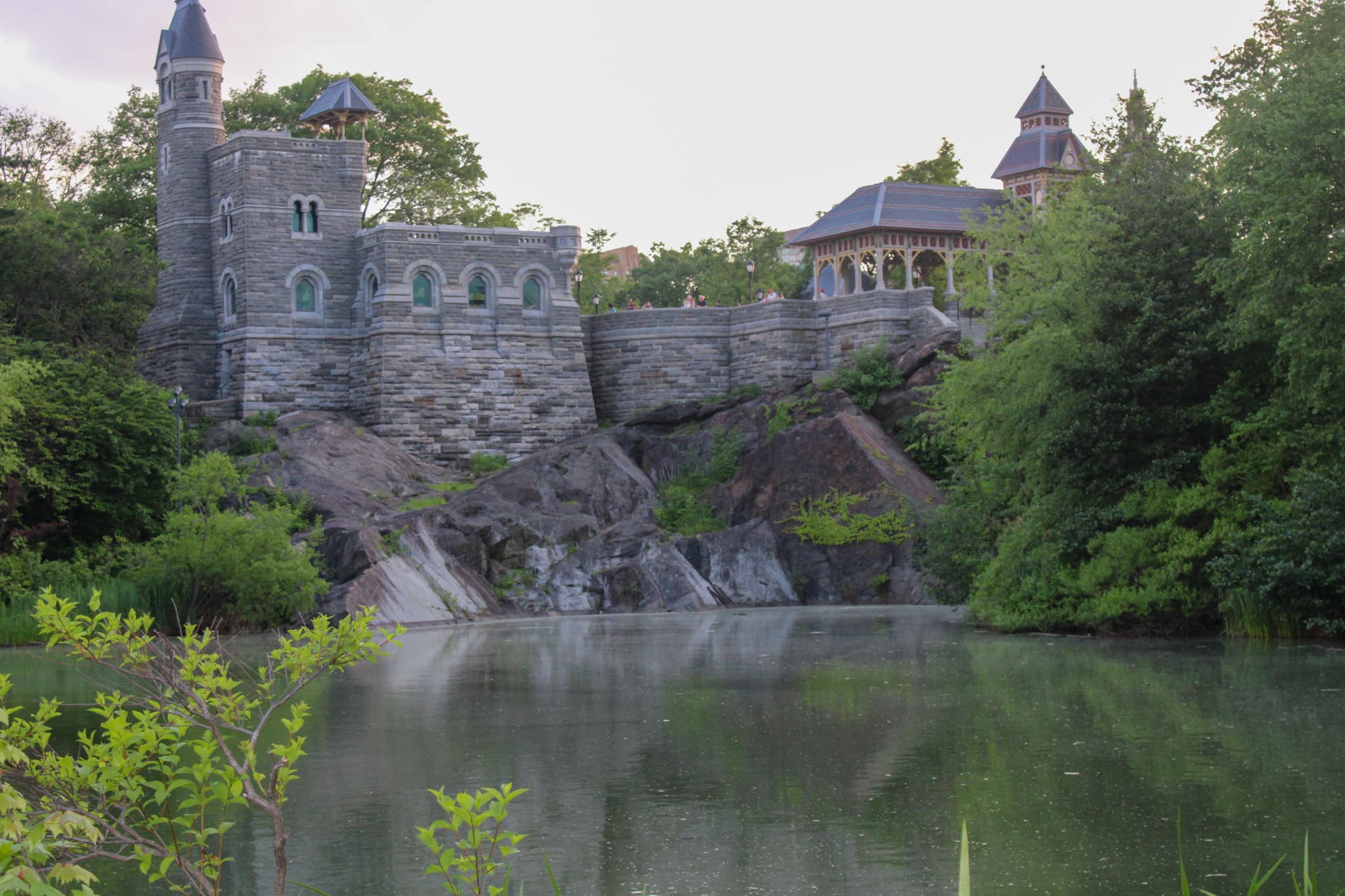 Belvedere Castle on Vista Rock overlooking Turtle Pond in Central Park
